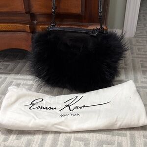 Emma Kuo black fur bag. Brand new